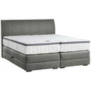 Bild 1 von Novel Boxspringbett, Hellgrau, Textil, Wenge, H2 + H4, 7-Zonen, Höhe ca. 27 cm, 200x200 cm, Bettkasten, Federkernmatratze, Schlafzimmer, Betten, Doppelbetten