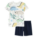 Bild 1 von Baby Shorty mit Dino-Print WEISS / DUNKELBLAU