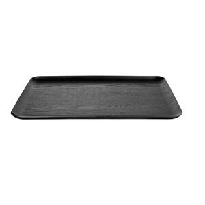 ASA Tablett Wood black, Schwarz, Holz, Weide, rechteckig, 28x1.5x36 cm, Tischkultur & Servieren, Tabletts