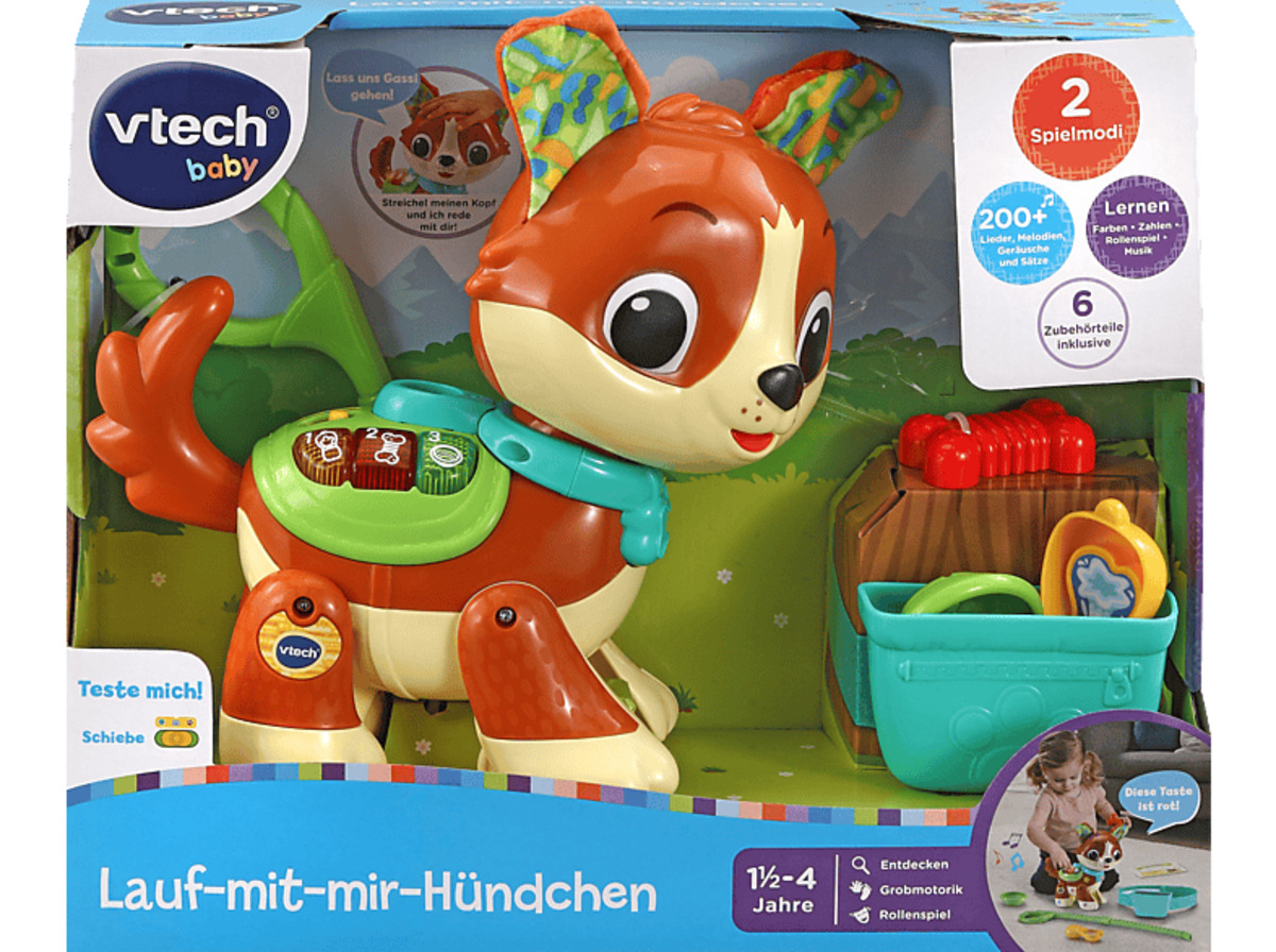 Bild 1 von VTECH Lauf-mit-mir-Hündchen Interaktives Haustier, Mehrfarbig, Mehrfarbig