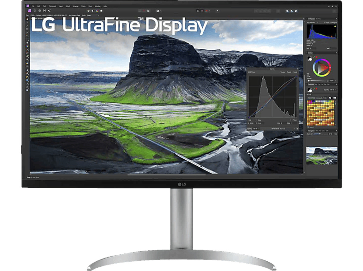 Bild 1 von LG UltraFine 32UQ850V-W 31,5 Zoll UHD 4K Monitor (5 ms Reaktionszeit, 60 Hz), Farbe (Rückseite): Weiß; Farbe (Front): Schwarz