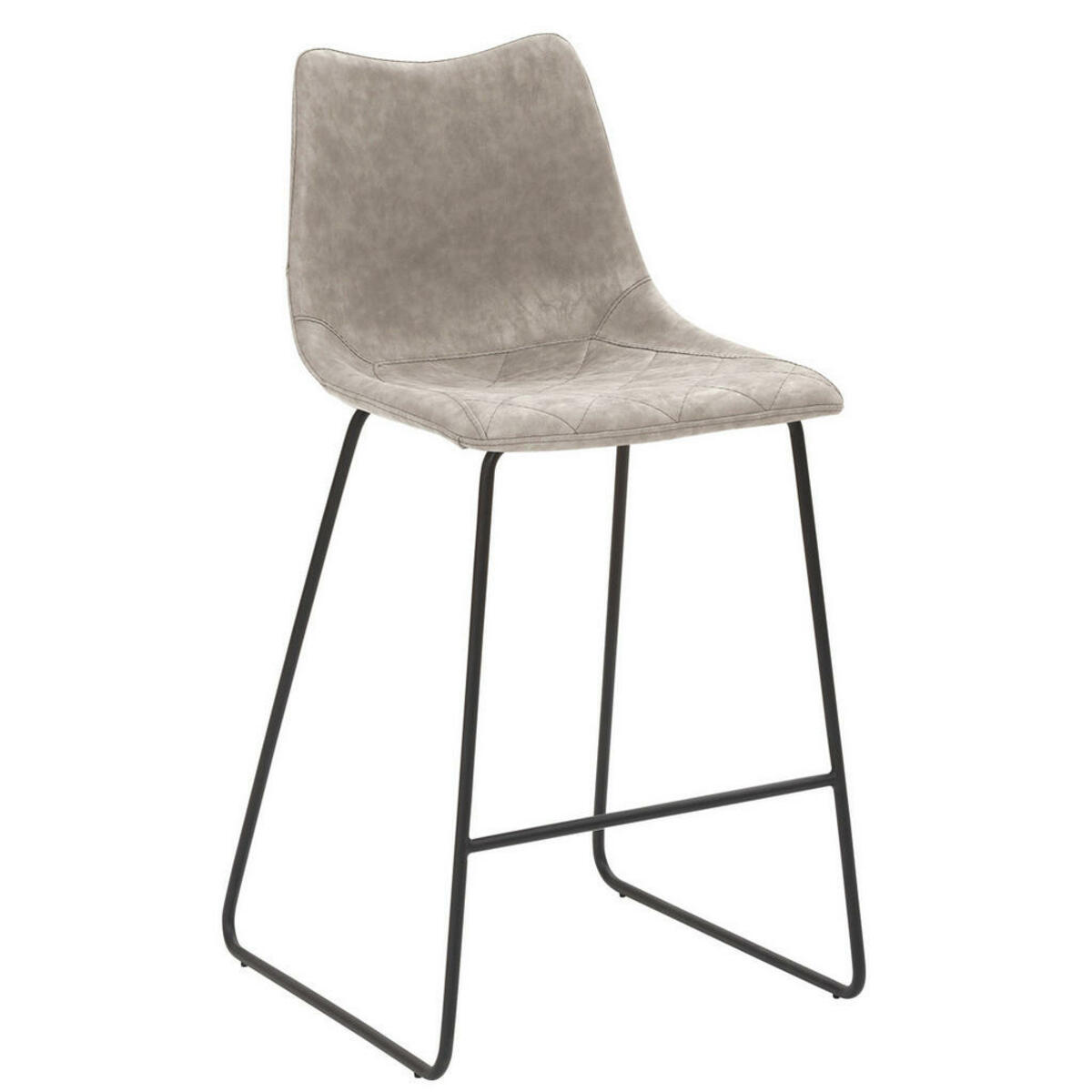 Bild 1 von Livetastic Tresenstuhl, Schwarz, Hellgrau, Textil, Kufe, 49x99x51 cm, Esszimmer, Barmöbel, Barhocker