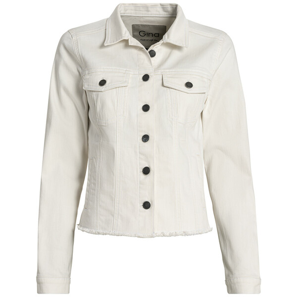 Bild 1 von Damen Jeansjacke mit fransigem Saum WEISS