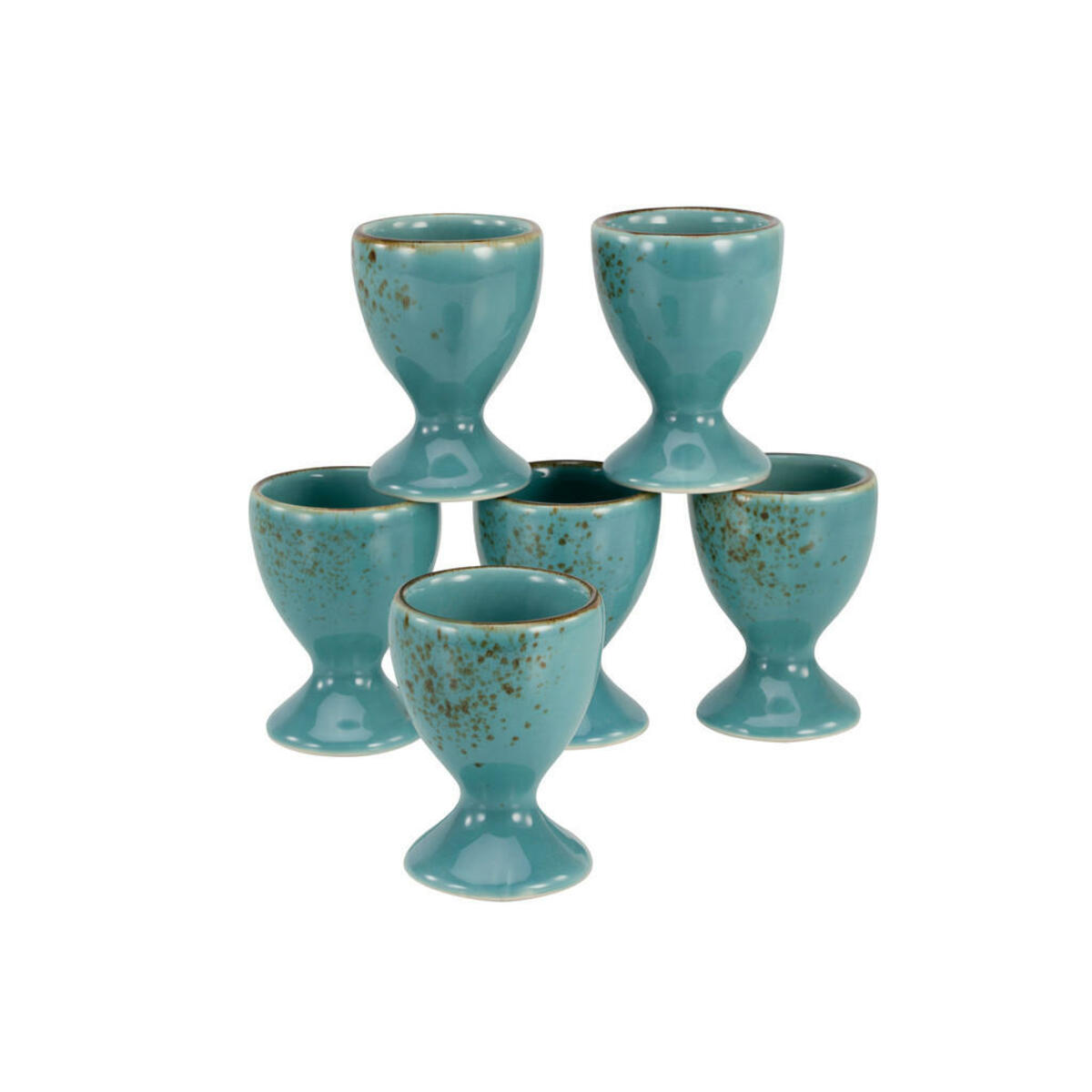 Bild 1 von Creatable Eierbecherset, Blau, Keramik, 6-teilig, Tischkultur & Servieren, Eierbecher