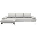 Bild 1 von Celina Home Ecksofa, Weiß, Leder, Echtleder, Rindleder, 3-Sitzer, Ottomane links, L-Form, 273x187 cm, Made in EU, Fußauswahl, Lederauswahl, Stoffauswahl, seitenverkehrt erhältlich, Hocker Rücken