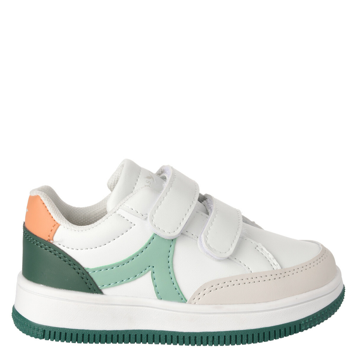 Bild 1 von Kinder Sneaker mit Klettverschluss DUNKELGRÜN / WEISS / HELLGRÜN