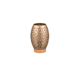 Tischleuchte Bidar, Braun, Metall, 21.5 cm, Schnurschalter, Lampen & Leuchten, Leuchtenserien