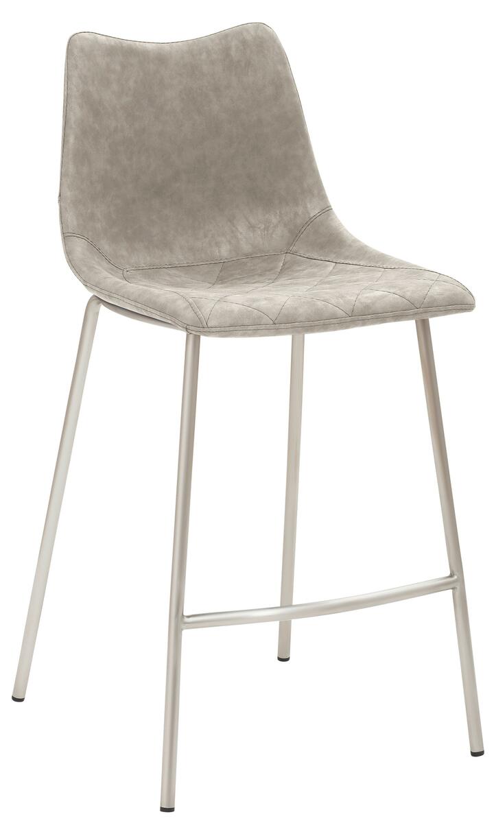 Bild 1 von Tresenstuhl 'My Solo', Edelstahlfarben, Hellgrau