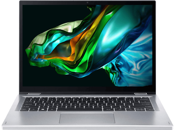 Bild 1 von ACER Aspire 3 Spin (A3SP14-31PT-38PX), Notebook, mit 14 Zoll Display Touchscreen, Intel® Core™ i3 Series Intel Core i3-N305 Prozessor, 4 GB RAM, 128 SSD, UHD Graphics, Pure Silver, Windows 11 Home