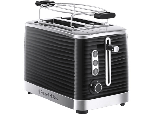 Bild 1 von RUSSELL HOBBS 24371-56 RH Inspire Toaster Schwarz/Chrom (1050 Watt, Schlitze: 2), Schwarz/Chrom