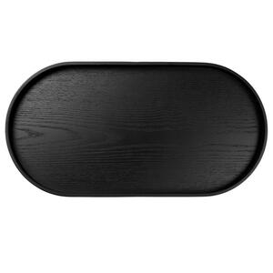 ASA Tablett Wood black, Schwarz, Holz, Weide, oval, 16.5x2.5x35.5 cm, Tischkultur & Servieren, Tabletts