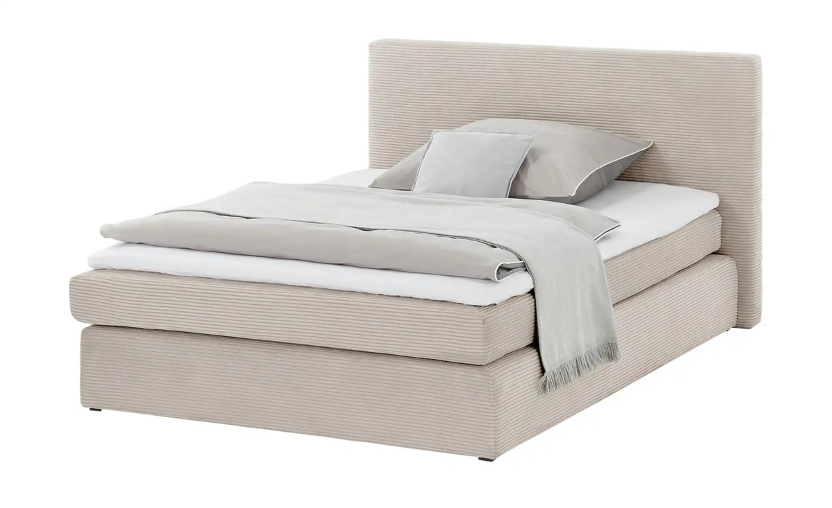 Bild 1 von smart Boxspringbett  Basic ¦ creme ¦ Maße (cm): B: 153 H: 97 T: 211 Betten > Boxspringbetten - Sconto