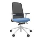 Bild 1 von Drehstuhl, Schwarz, Türkis, Weiß, Metall, Kunststoff, Textil, Drehkreuz, 70x103-115x70 cm, Stoffauswahl, Sitzfläche 360° drehbar, Arbeitszimmer, Bürostühle, Drehstühle