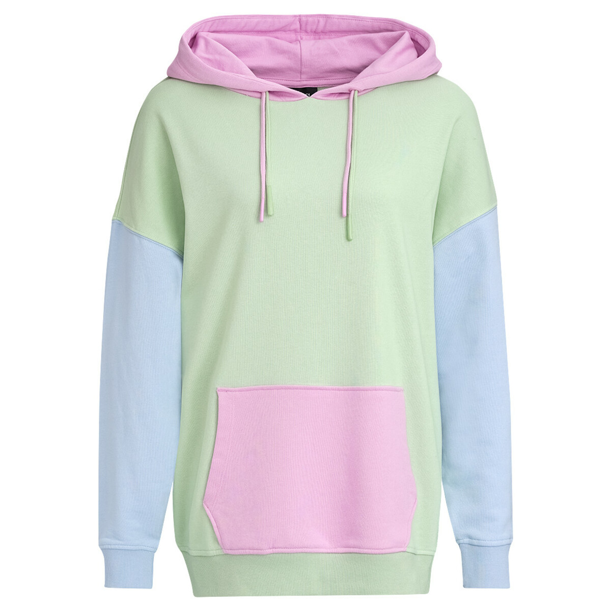 Bild 1 von Damen Hoodie im Colourblocking-Look HELLGRÜN / ROSA / HELLBLAU