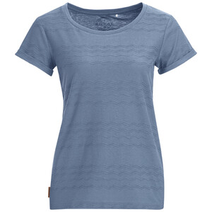 Damen T-Shirt mit Zickzack-Muster BLAU