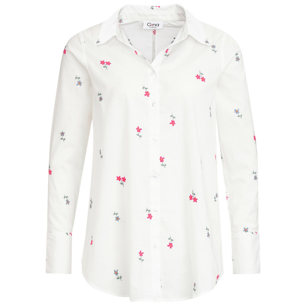 Bild 1 von Damen Bluse mit Blumen-Stickerei WEISS