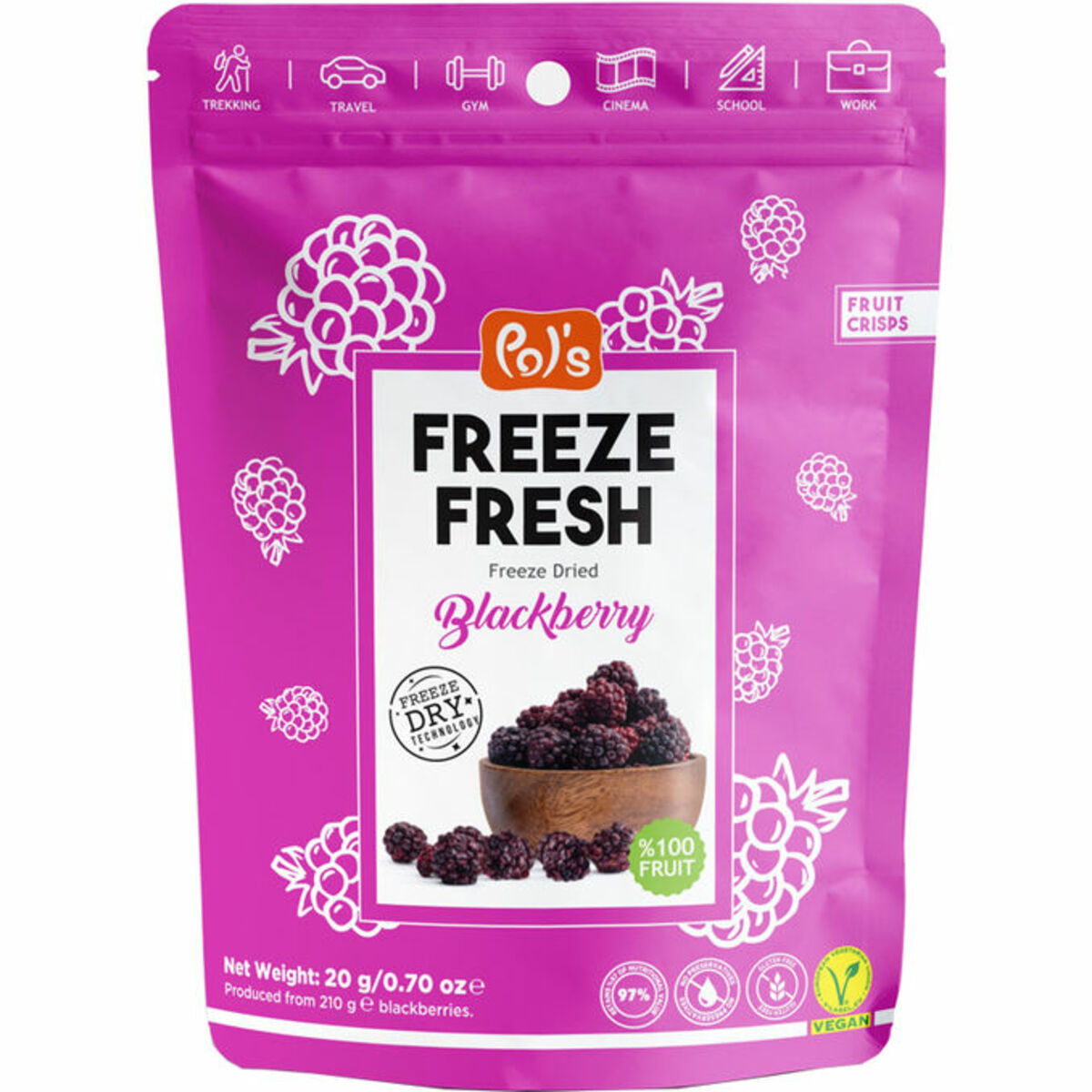 Bild 1 von Pol's Freeze Fresh Brombeere Fruchtchips