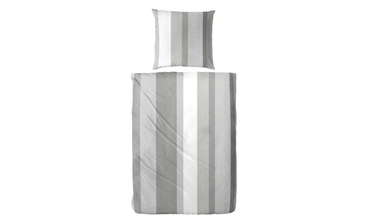 Bild 1 von Bettwäsche-Set ¦ grau ¦ Maße (cm): B: 135 H: 1 Heimtextilien > Bettwaren > Bettwäsche - Sconto