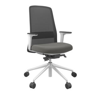 Drehstuhl, Schwarz, Weiß, Dunkelgrau, Metall, Kunststoff, Textil, Drehkreuz, 70x103-115x70 cm, Stoffauswahl, Sitzfläche 360° drehbar, Arbeitszimmer, Bürostühle, Drehstühle