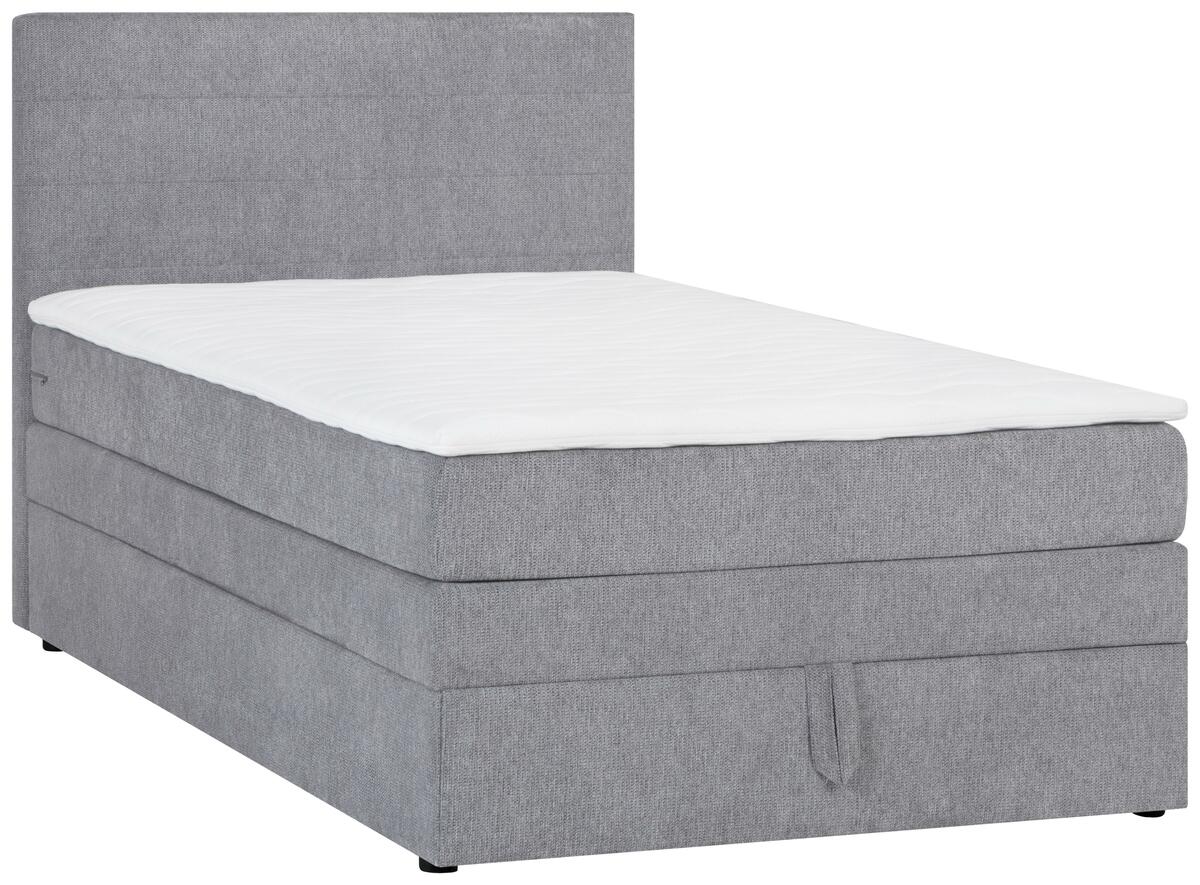 Bild 1 von Boxspringbett Palma in Grau ca. 120x200cm mit Topper, Grau