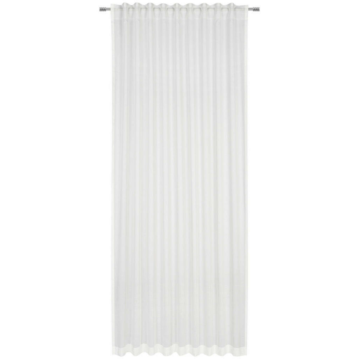 Bild 1 von Bio:Vio Fertigvorhang Elina, Grau, Silber, Textil, Uni, 140x255 cm, Gots, für Stange und Schiene geeignet, mit Kombiband, Wohntextilien, Gardinen & Vorhänge, Fertiggardinen