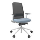 Bild 1 von Drehstuhl, Schwarz, Weiß, Pastellblau, Metall, Kunststoff, Textil, Drehkreuz, 70x103-115x70 cm, Stoffauswahl, Sitzfläche 360° drehbar, Arbeitszimmer, Bürostühle, Drehstühle