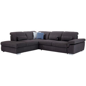 Mid.you Wohnlandschaft, Anthrazit, Textil, 4-Sitzer, L-Form, 320x260 cm, Wohnzimmer, Sofas & Couches, Wohnlandschaften, Ecksofas
