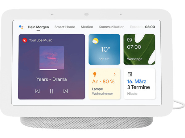 Bild 1 von GOOGLE Nest Hub (2. Generation) Smart Display, Kreide, Kreide