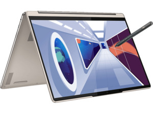 LENOVO Yoga 9i (8. Generation), Premium Convertible Notebook, mit 14 Zoll Display Touchscreen, Intel® Core™ i7 i7-1360P (Evo) Prozessor, 16 GB RAM, 1 TB SSD, Iris® Xe, Oatmeal/Champagnersilber, W