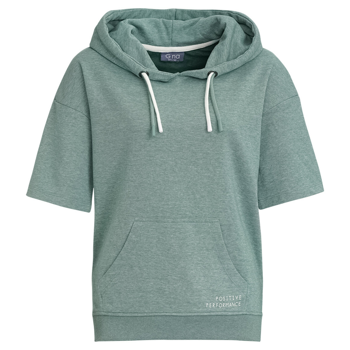 Bild 1 von Damen Hoodie mit kurzen Ärmeln DUNKELGRÜN