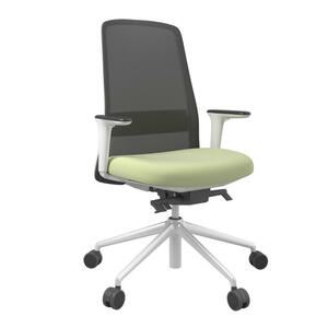 Drehstuhl, Schwarz, Weiß, Hellgrün, Metall, Kunststoff, Textil, Drehkreuz, 70x103-115x70 cm, Stoffauswahl, Sitzfläche 360° drehbar, Arbeitszimmer, Bürostühle, Drehstühle