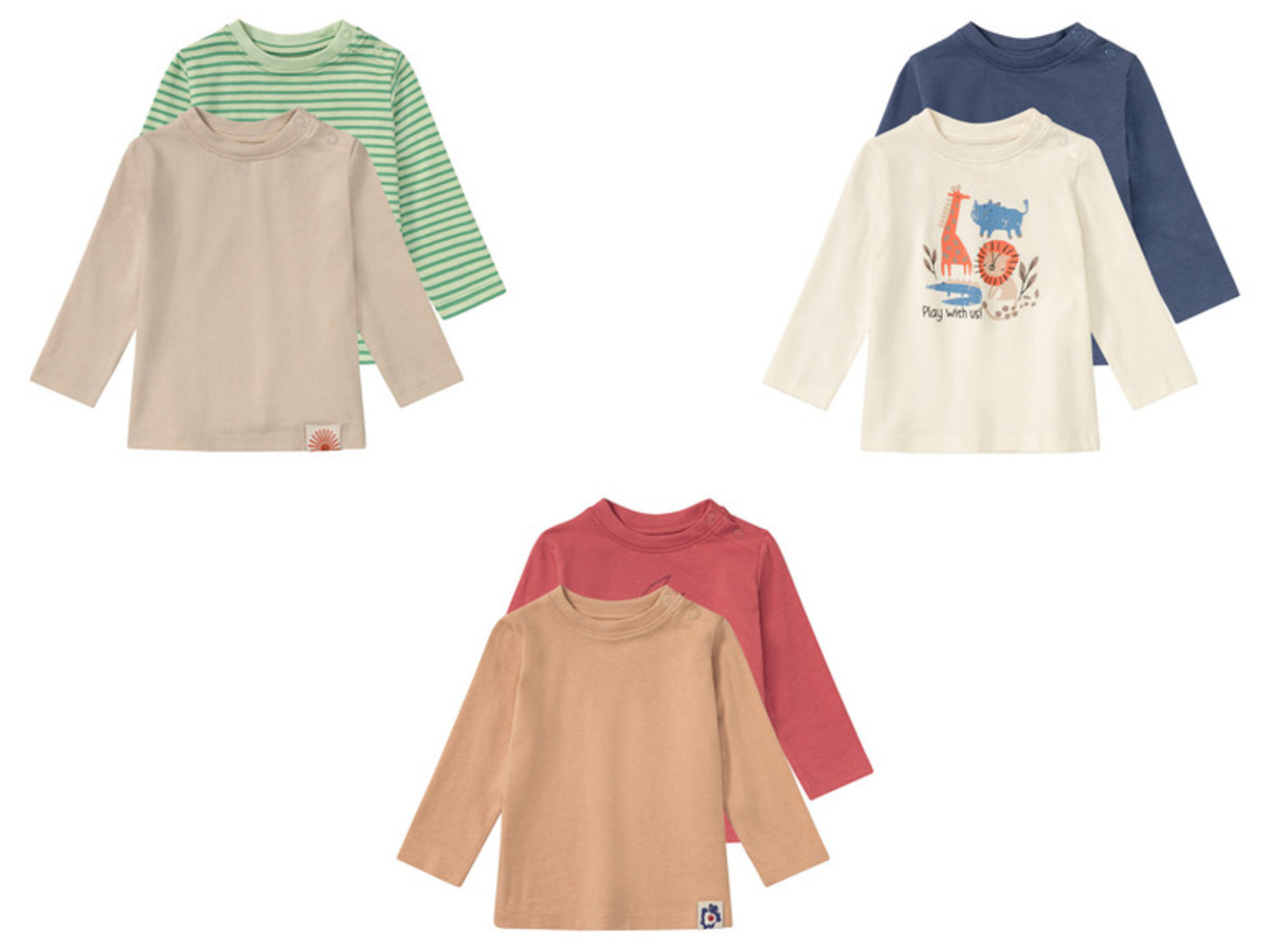Bild 1 von lupilu® Baby Langarmshirts, 2 Stück, mit Bio-Baumwolle