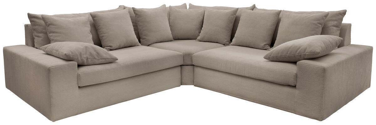 Bild 1 von Wohnlandschaft Avellino Graubraun Cord, Graubraun