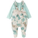 Bild 1 von Newborn Strampler und Body mit Dino-Motiv BEIGE / MINTGRÜN