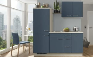 Küchenzeile mit Elektrogeräten  Breda ¦ blau ¦ Maße (cm): B: 185 Küche > Küchenblöcke - Sconto