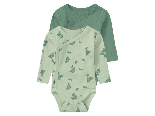 Bild 2 von lupilu® Baby Mädchen Wickelbodys, 2 Stück, aus reiner Bio-Baumwolle
