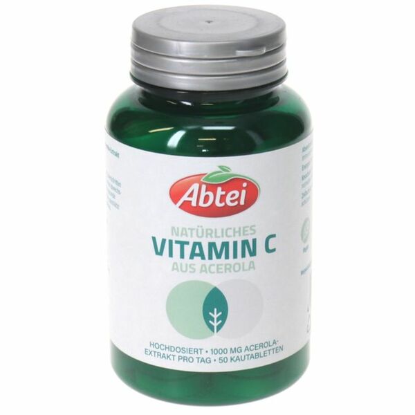 Bild 1 von ABTEI Vitamin C aus Acerola (50 Kautabletten)