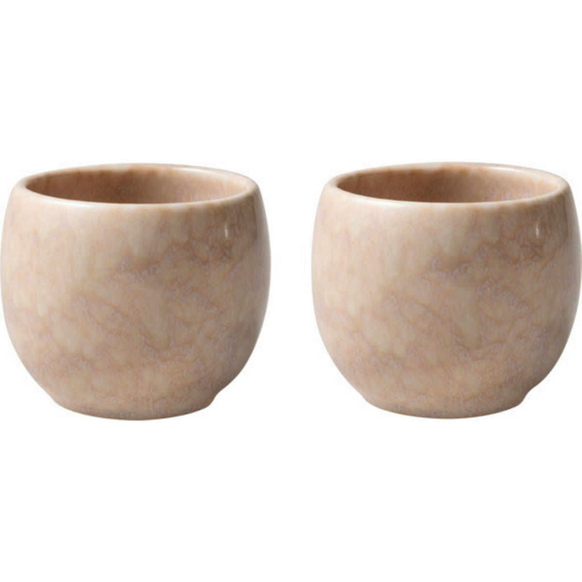 Bild 1 von like.Villeroy & Boch Eierbecherset Perlemor sand, Sand, Keramik, 2-teilig, Marmoroptik, rund, 5.5x5.5x4.5 cm, robust, Tischkultur & Servieren, Eierbecher