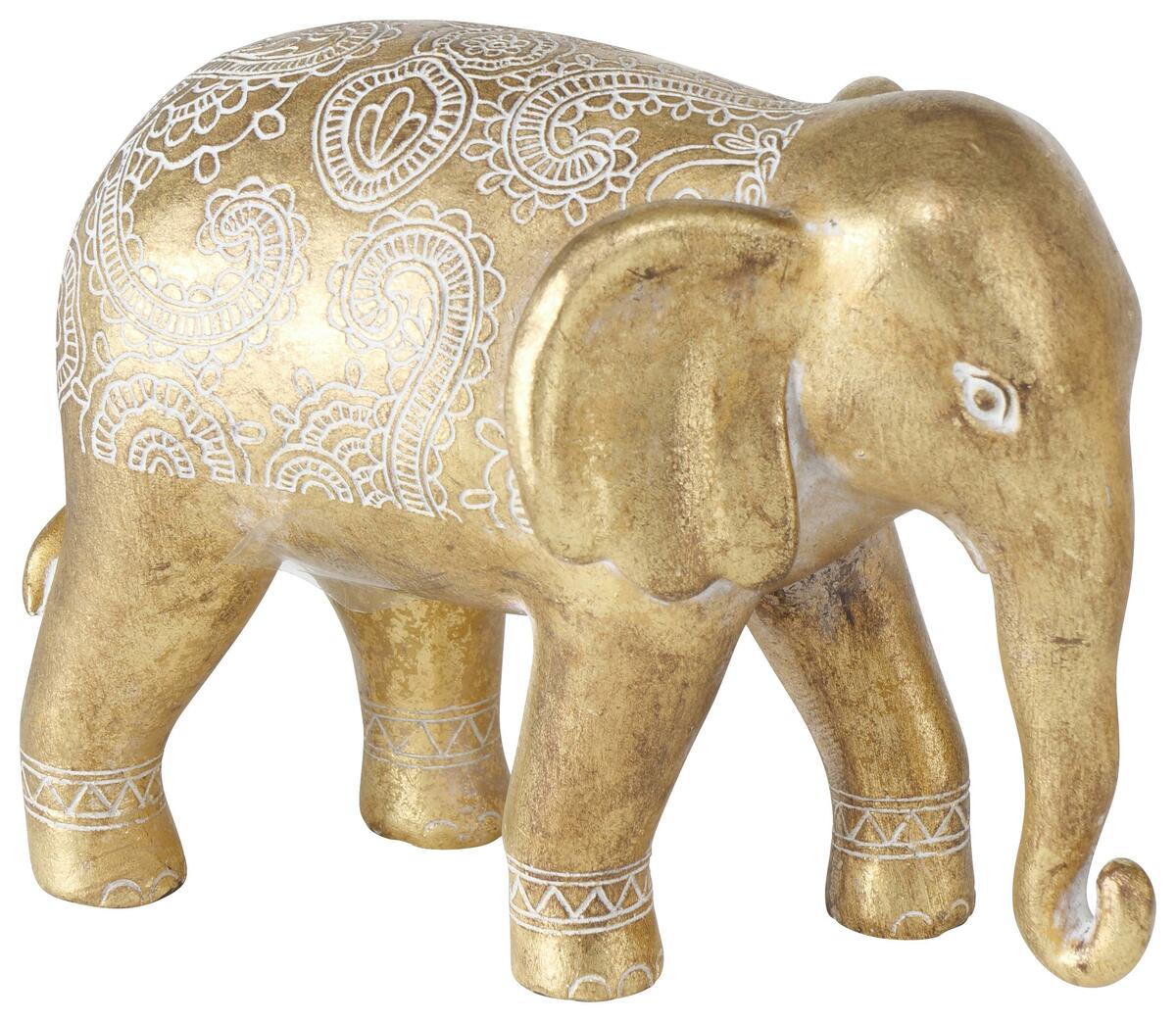 Bild 1 von Dekoelefant Samuel I in Goldfarben, Goldfarben