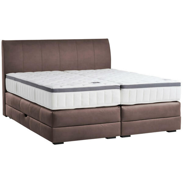Bild 1 von Novel Boxspringbett, Braun, Dunkelbraun, Textil, Wenge, H4, 7-Zonen, Höhe ca. 27 cm, 200x200 cm, Bettkasten, Federkernmatratze, Schlafzimmer, Betten, Doppelbetten