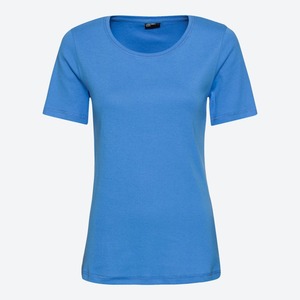 Damen-T-Shirt aus reiner Baumwolle, Blue
