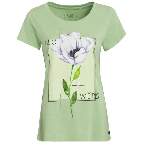 Bild 1 von Damen T-Shirt mit Blumen-Print HELLGRÜN