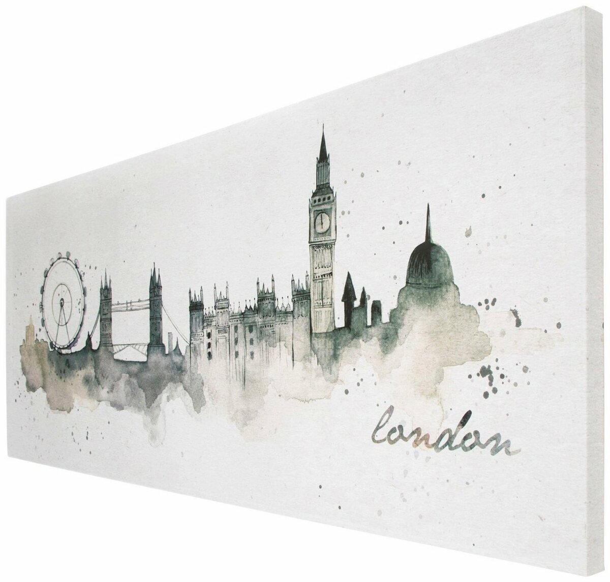 Bild 1 von Art for the home Leinwandbild London, Städte, London, Beige|grau