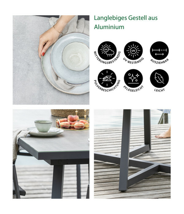 Bild 4 von Dehner Ausziehtisch Monaco, ca. B190-250/H77/T100 cm