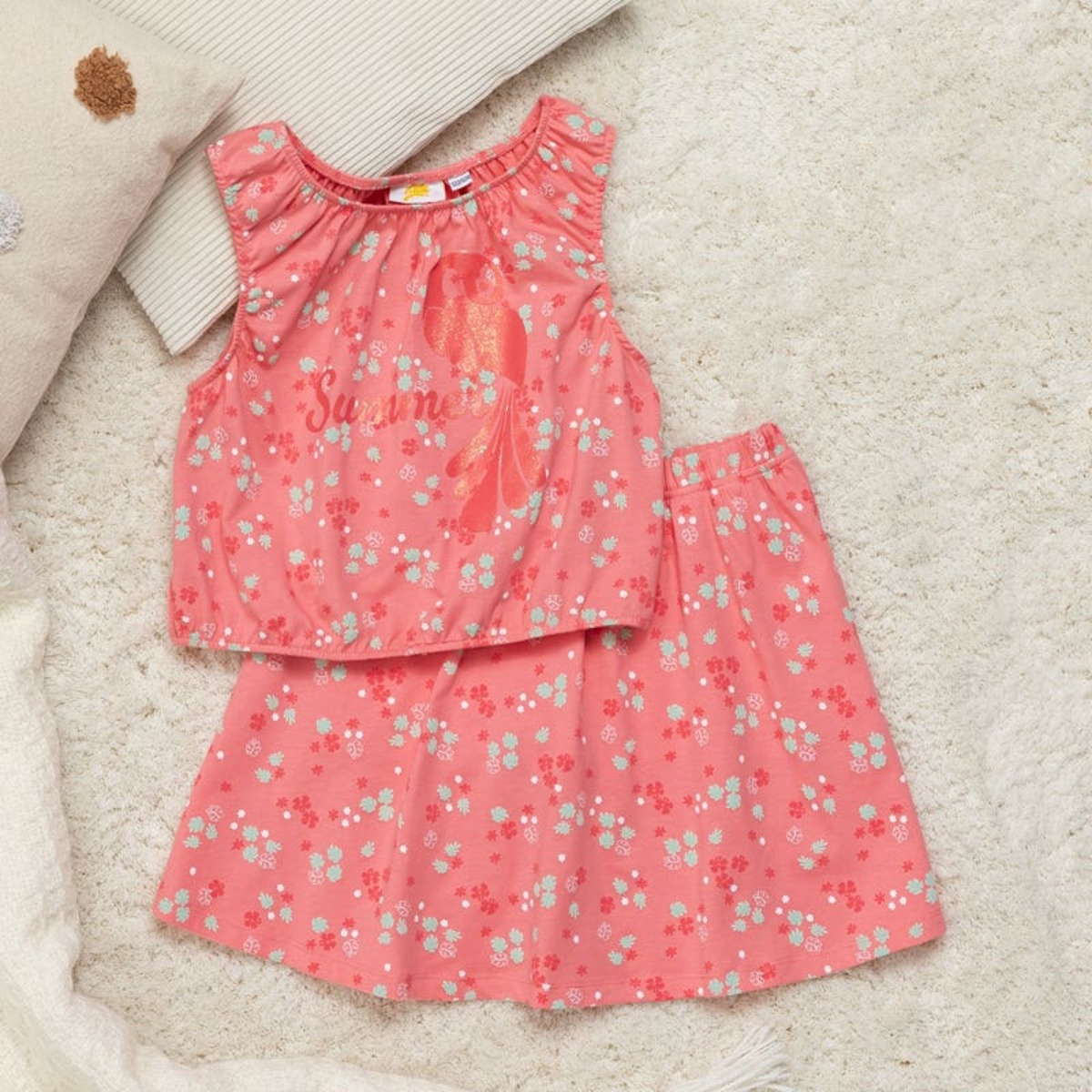 Bild 1 von Mädchen-Set mit Blümchen-Muster, 2-teilig, Pink