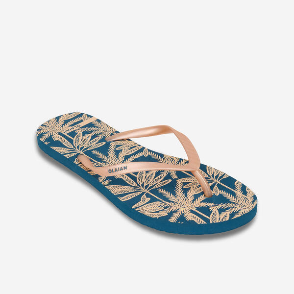 Bild 1 von Zehensandalen Damen 120 Lino blau/rosa EINHEITSFARBE