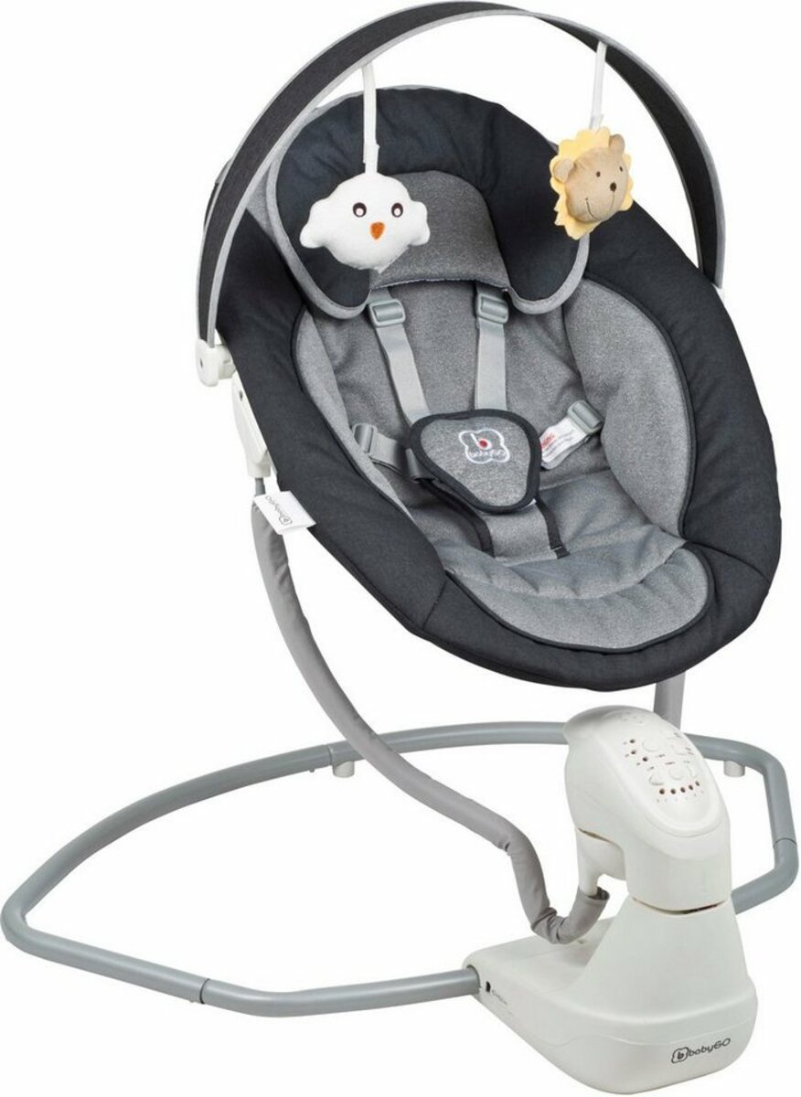 Bild 1 von BabyGo Babywippe Cuddly, anthracite, elektrisch, mit Sound, Grau