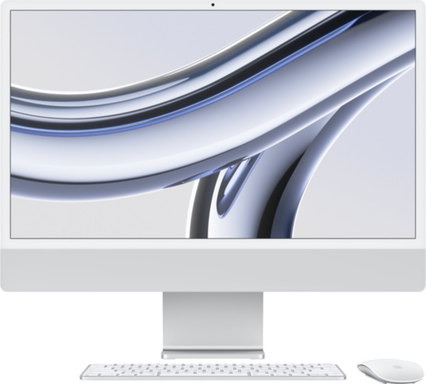 Bild 1 von Apple iMac 24" (2023) M3 (8 Core CPU / 8 Core GPU) 8GB/512GB Silber QWERTZ