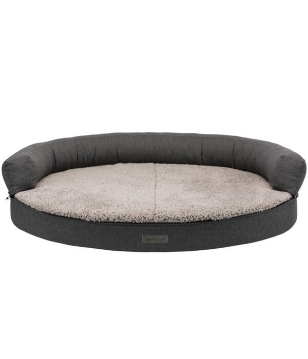 Bild 1 von Trixie Vital Hundesofa Bendson, oval, dunkelgrau/hellgrau, ca. B100/T80 cm