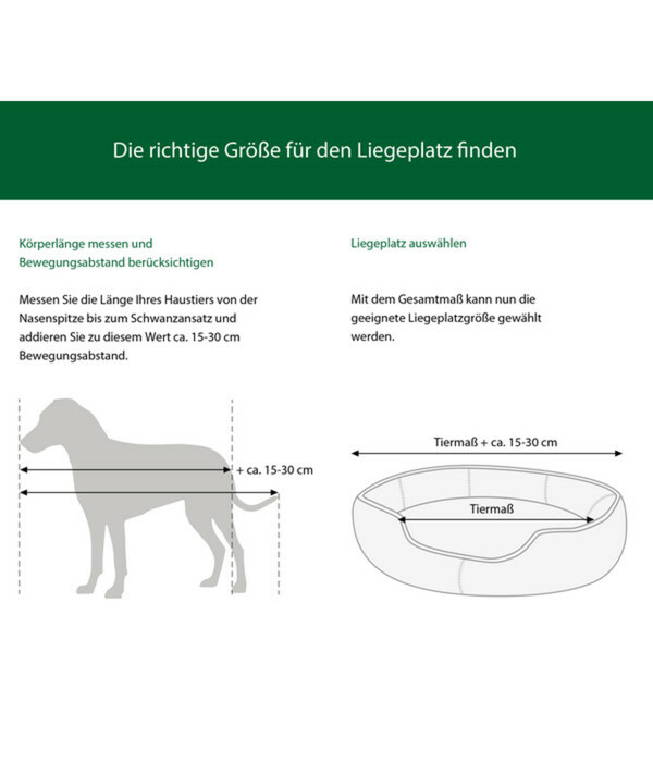 Bild 2 von Trixie Vital Hundesofa Bendson, oval, dunkelgrau/hellgrau, ca. B100/T80 cm